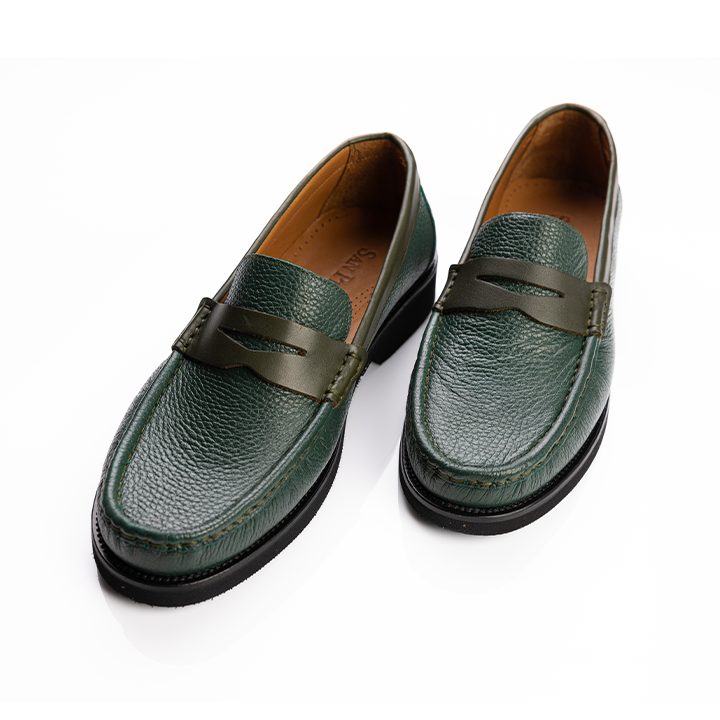 حذاء سان بيدرو ايفا جلد الغزال الطبيعي اللون اخضر - 4434